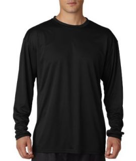 A4 Men's Cooling Performance Long Sleeve Crew N3165 White S at  Mens Clothing store