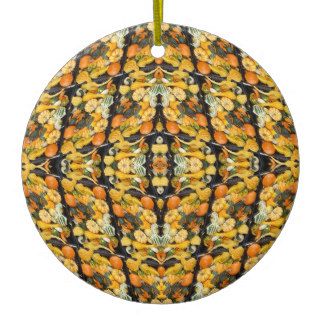 Pumpkins, Squash, and Gourds   Abstract Christmas Tree Ornament