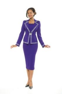 Divas Couture Women's Business Skirt Suit 1858 24 Purple at  Womens Clothing store: Business Suit Skirt Sets
