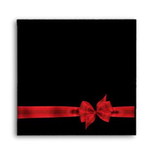 Red Bow Red Black Envelope