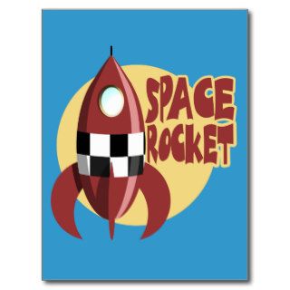 Space Rocket Post Card