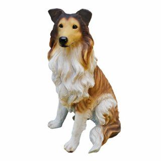 ON SALE! Long Haired Collie Dog Statue : Outdoor Statues : Patio, Lawn & Garden