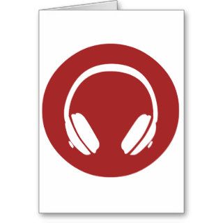Music Headphones Greeting Card