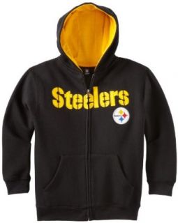 NFL Pittsburgh Steelers 8 20 Youth Sportsman Full Zip Fleece Hoodie, Black, Small : Sports Fan Sweatshirts : Clothing
