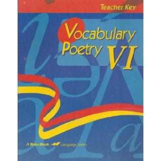 Vocabulary Poetry VI (Teacher Key): James A. chapman: Books