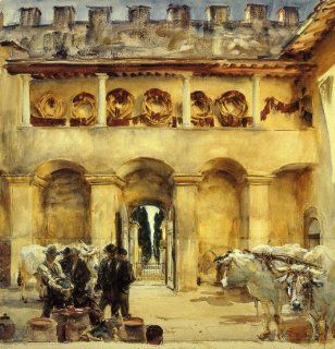 Artisoo Florence. Torre Galli Oil painting reproduction   Free Shipping Size: 30 x 29 inches   John Singer Sargent  