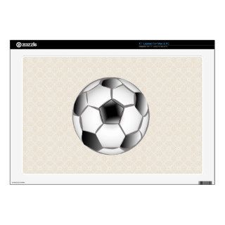 Black and White Soccer Ball 17" Laptop Decals