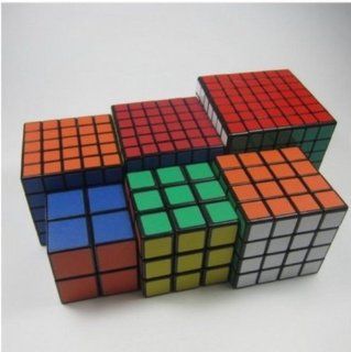 Set of 2x2 3x3 4x4 5x5 6x6 7x7 Shengshou Black Speed Magic Cube Puzzle Hot Bithday Holliday Gift: Toys & Games
