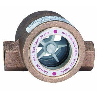Dwyer MIDWEST Series SFI 300 Sight Flow Indicator, Double Window, Bronze Body, ABS Impeller, 3/4" Female NPT Connections, 4.063" Length x 2.750" Depth x 2.563" Height: Electronic Component Flow Sensors: Industrial & Scientific