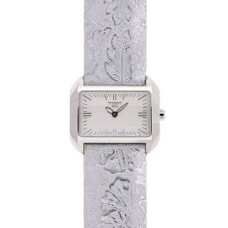 Tissot Women's T023.309.16.031.02 T Wave White Dial Leather Strap Watch at  Women's Watch store.