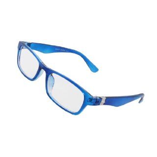 Lady Women Plastic Arms MC Lens Spectacles Plano Glasses Blue: Health & Personal Care