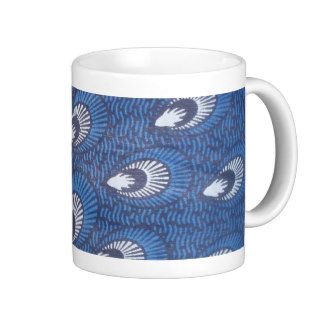 Peacock African Ankara print mug