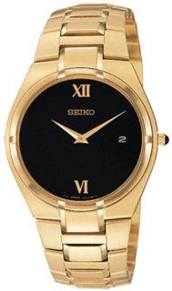 Seiko Dress Gold Tone Stainless Steel Mens Watch SKP294: Seiko: Watches