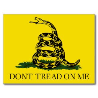 Don't Tread on Me, Gadsden flag tea party Postcards