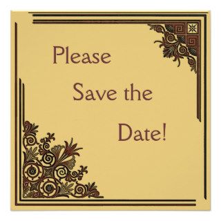 Art Deco Save the Date Cards Announcements