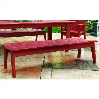 Distressed New England Red Uwharrie Behren Two Seat Bench  Outdoor Benches  Patio, Lawn & Garden