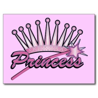 Pink Princess Crown Post Card