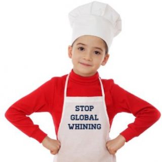 Mashed Clothing Stop Global Whining Toddler White Apron & Chef Hat: Clothing