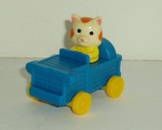 Richard Scarry 1994 McDonalds Happy Meal Toy HUCKLE CAT in his Blue Car : Other Products : Everything Else