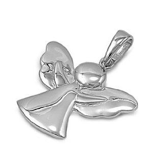Mini Sterling Silver Angel Pendant   Silver Angel Pendant for Women, Girls, or Teens: Jewelry