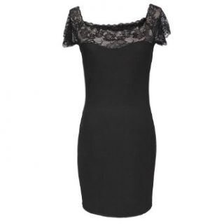 1veMoon Women's Solid Color Lace Nightclub Short Slimming Dress, Black, Regular Sizing 6 at  Womens Clothing store