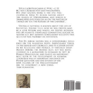 Of The Nature of Things (Roman Classics): Titus Lucretius Carus, William Ellery Leonard: 9781492389705: Books
