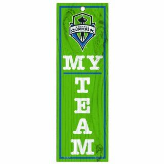 MLS Seattle Sounders FC 4 by 13 Wood "My Team" Sign : Sports Fan Decorative Plaques : Sports & Outdoors