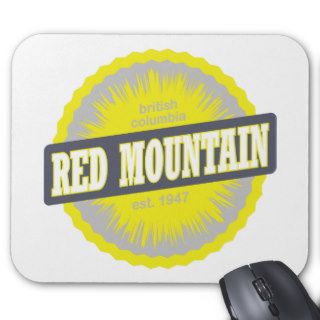 Red Mountain Ski Resort British Columbia Yellow Mouse Pads