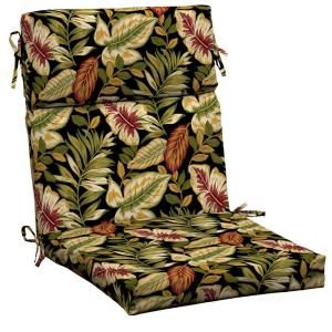 Hampton Bay Twilight Palm High Back Outdoor Chair Cushion AC32062X 9D1