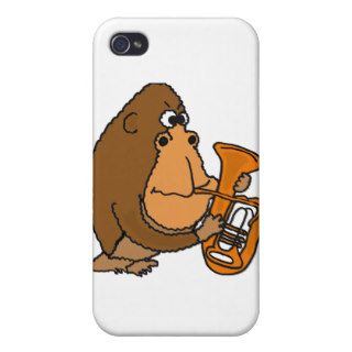 XX  Gorilla Playing Tuba iPhone 4 Case