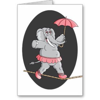 Elephant Tightrope Walker Cards