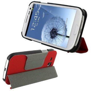 Skque Basketball Textured Faux Leather Wallet Flip Case for Samsung S3 I9300,Red: Cell Phones & Accessories