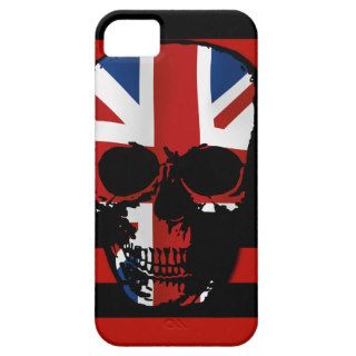 vintage style gothic skull with union jack iPhone 5 covers
