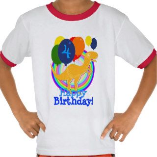 Cute Cartoon T Rex Dinosaur Birthday Balloons T shirt