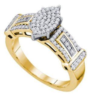 Gold and Diamond 63810 0.33Ctw Diamond Micro Pave Ring   10KYG Gold and Diamond Jewelry