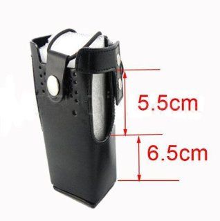 EmBest Leather Case/ Holder for Motorola Radio GP328/338 HT750 Walkie talkie two way CB Ham Radio  GPS & Navigation