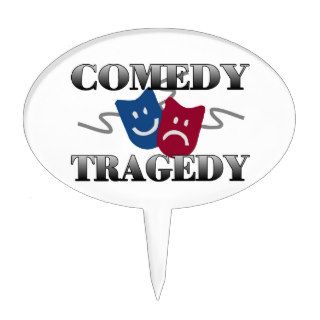 Comedy Tragedy Cake Picks