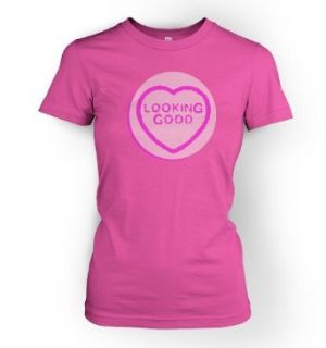 I Heart Tshirts   \'Looking Good\'   Candy Heart Design   Womens T Shirt: Novelty Hoodies: Clothing