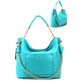 Handbag Trend Fashion Women's Chain Stud Handle Purse Bag Green Rchyd397grn: Beauty