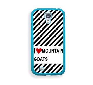 Love Heart Mountain Goats Aqua Plastic Bumper Samsung Galaxy S4 I9500 Case   Fits Samsung Galaxy S4 I9500: Cell Phones & Accessories