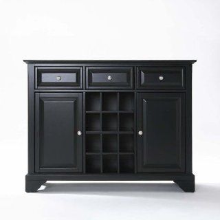 Crosley Furniture LaFayette Buffet Server/Sideboard Cabinet with Wine Storage, Black   Dining Room Server