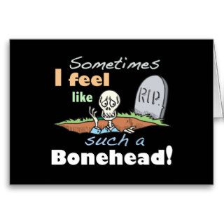 Funny Bonehead Skeleton Cards