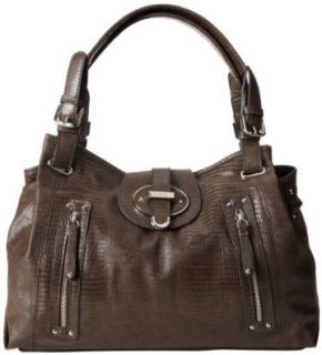 Nine West 60294827 358 Zipster Satchel Top Handle Bag, Brown, One Size: Top Handle Handbags: Shoes