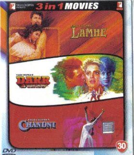 Lamhe / Chandni / Darr(3 in 1   100% Orginal DVD Without Subtittle): Sridevi, Waheeda Rehman / Vinod Khanna, Rishi Kapoor, Sridevi / Sunny Deol, Juhi Chawla, Shah Rukh Khan Anil Kapoor, Various: Movies & TV