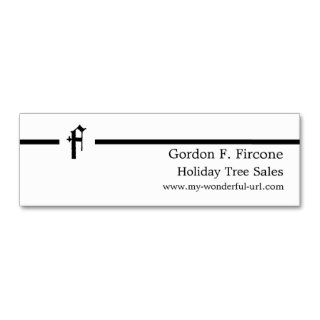 Gothic Letter "F" Classic English Initial Business Card Template