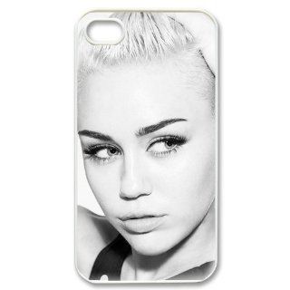 DiyPhoneCover Custom The Charming "Miley Cyrus" Printed Hard Protective White Case Cover for Apple iPhone 4,4s DPC 2013 11731: Cell Phones & Accessories