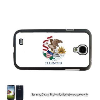 Illinois State Flag Samsung Galaxy S IV S4 GT I9500 Case Cover Skin Black: Cell Phones & Accessories