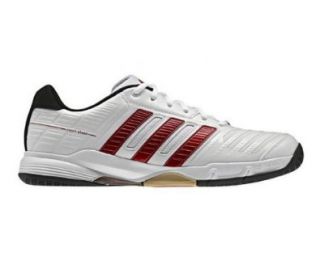 ADIDAS Stabil 10 Men's Court Shoe, White/Black/Red, US8.5: Shoes
