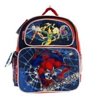 Small Size Black and Red Spiderman and Villians Kids Backpack: Clothing