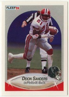 Deion Sanders 1990 Fleer Football Trading Card # 382   Rookie Season   Atlanta Falcons: Everything Else